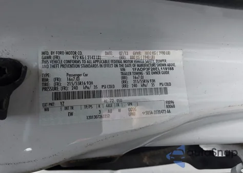 2014 Ford Focus Se z USA, uszkodzony, nr VIN 1FADP3F28EL119188